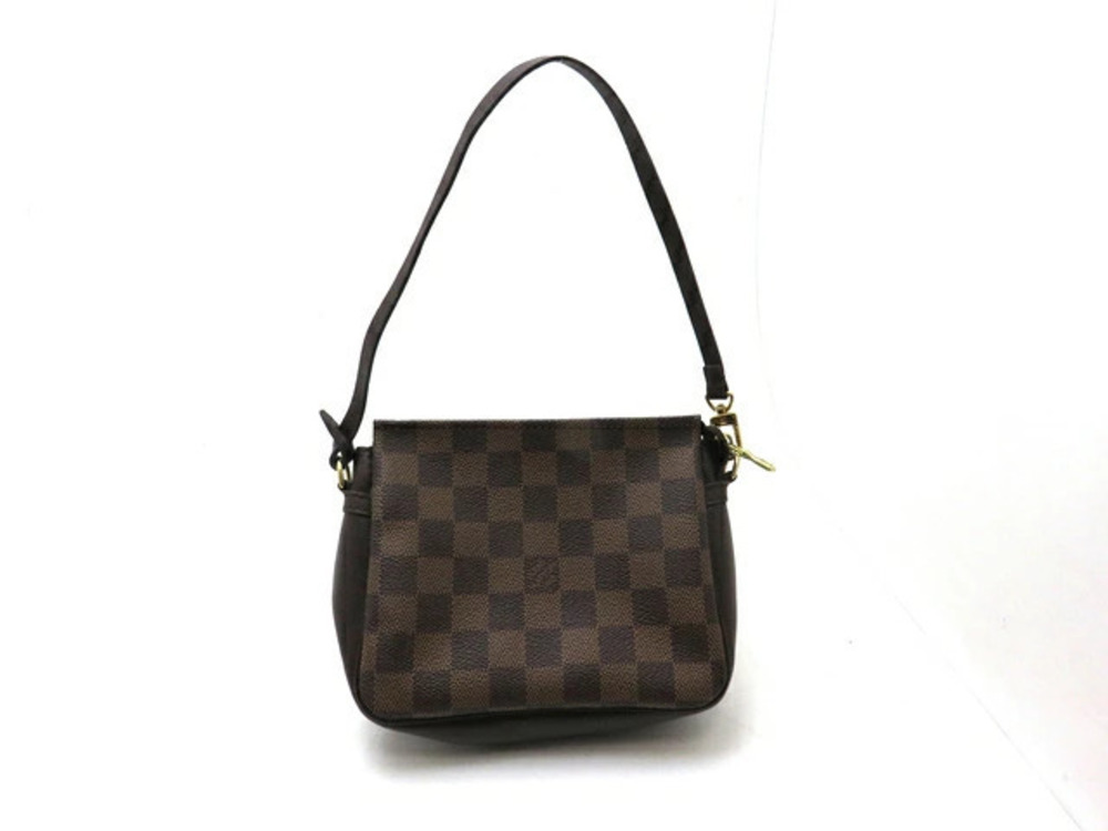 LOUIS VUITTON Bag Pouch Clutch handle Trousse Makeup Damier